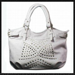 PU fashion handbag in white