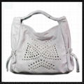 PU fashion handbag in white  5