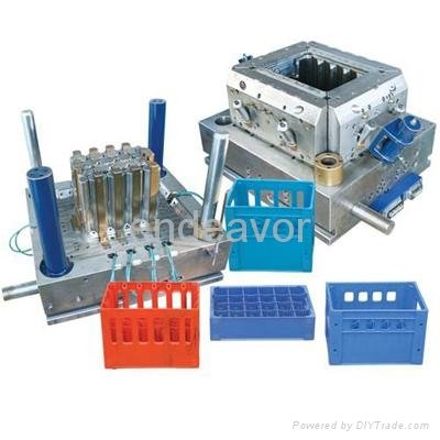 Plastic Injection Turn Over Box Mould 
