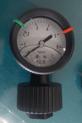 Oil Filled 2.5 Inch PP Diaphragm Pressure Gauge 