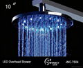 10' Brass  LED overhead shower