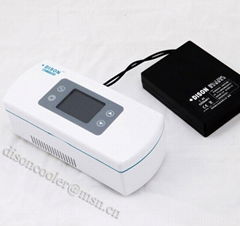 Diabetic insulin cooler with battery