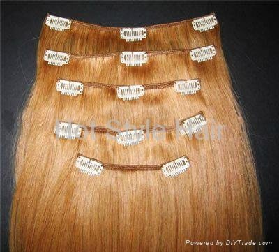 remy hair clip in hair extension hair weft 2