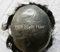 full PU toupee hair replacement 1