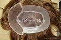 Hot Sell  mono base hair toupee hair replacement 1