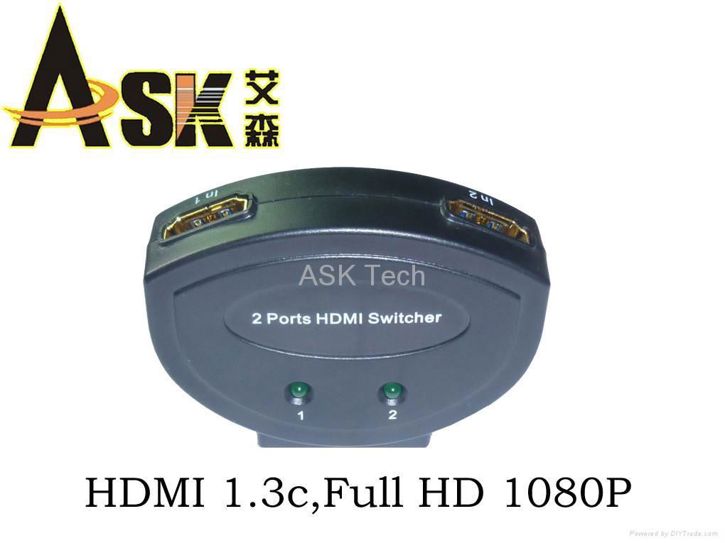 HDMI优售系列：ASk艾森二进一出HDMI切换器 