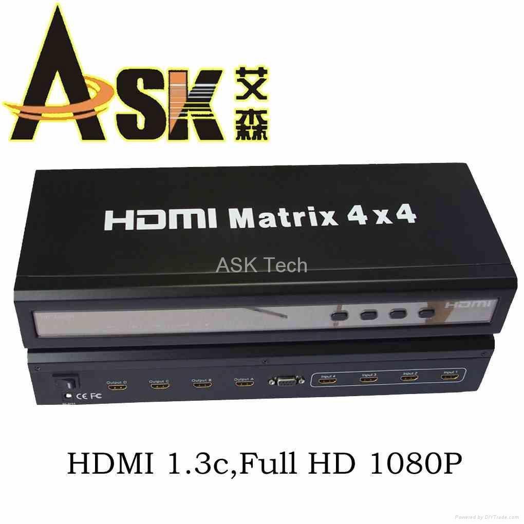 熱銷--ASK艾森四進四出 HDMI 矩陣 