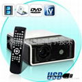 LED Projector with Built-in DVD Player