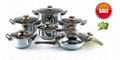 Sell 12pcs stainless steel cookware set stock