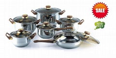 Sell 12pcs stainless steel cookware set