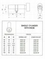 cylinder with knob, with 3 normal key, NP color 2