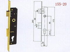 Aluminium door lock, with cylinder,mortise lock