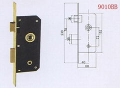 Door lock bathroom kind,mortise lock