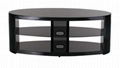 Baiyer Plasma TV stand black glass  for