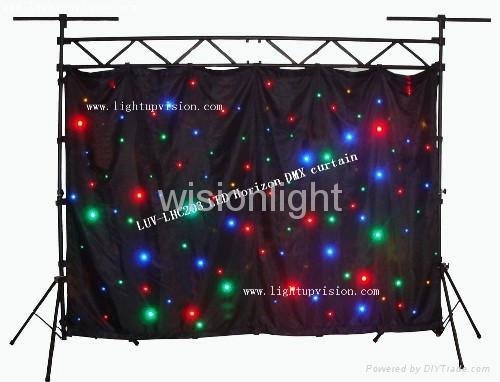 supply fireproof soft led star curtain for stage backdrops decoration 2