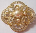 Flower  stone brooches 3