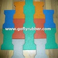 Dog-bone Shape Rubber Tile