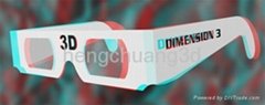 hand-hold red-cyan 3d glasses
