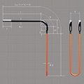 XINYU MoSi2 Heating Elements  L-Type for