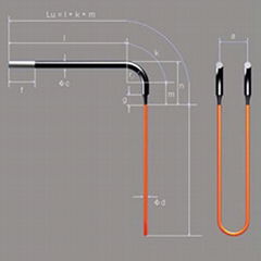 XINYU MoSi2 Heating Elements  L-Type for high temperature muffle furnace