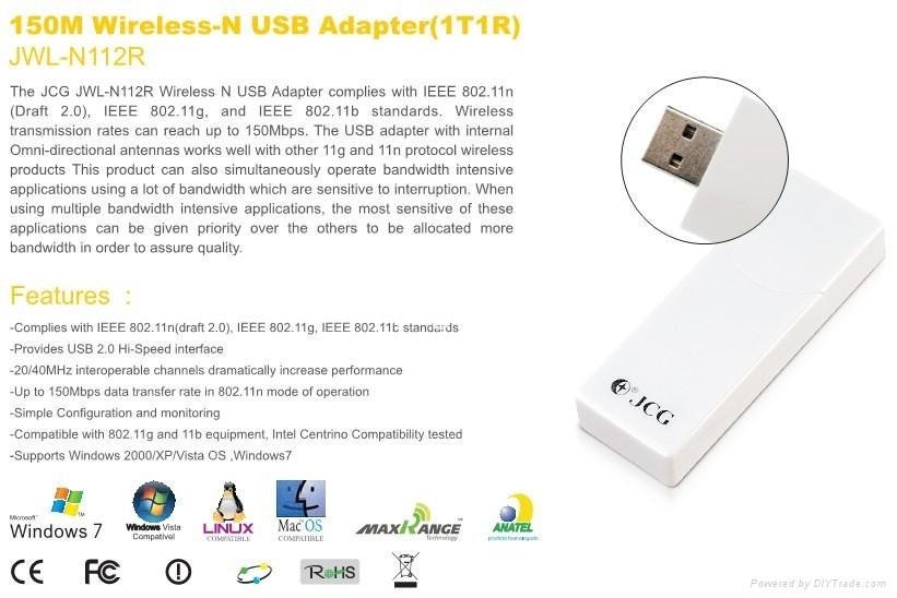 150M Wireless USB Adapter 802.11N (1T1R) 2