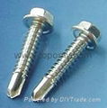 Hex washer head self dring screw