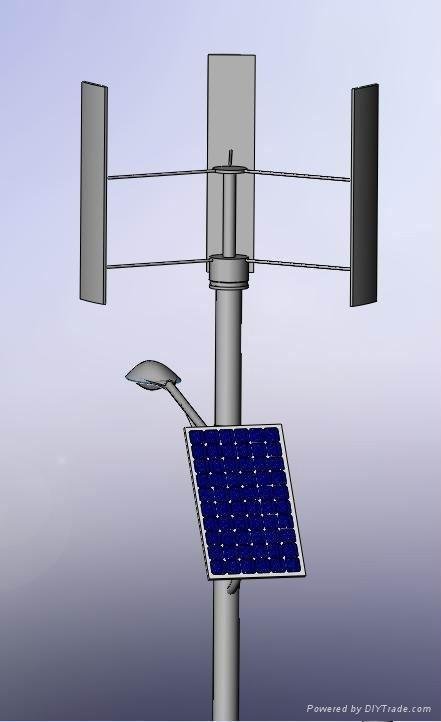Wind turbine & solar panel for street lamp 2