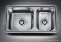 stainless steel double bowl sink 2