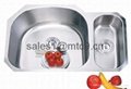  Stainless Steel Offset Double Bowl Kitchen Sink 2