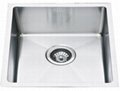 Satin Finish Single Bowl Stainless Steel Undermount Kitchen Sink  1