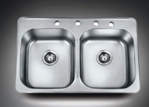 Double Bowl Stainless Steel Undermount Kitchen Sink  2