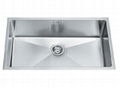 Satin Finsh Stainless Steel Single Bowl Undermount Bar Kitchen Sinks 1