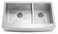 Zero Radius Stainless Steel Double Bowl Undermount Kitchen Sink   1