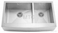 Zero Radius Stainless Steel Double Bowl Undermount Kitchen Sink   3