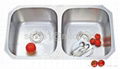 Stainless Steel Double Equal Bowl Sink 1