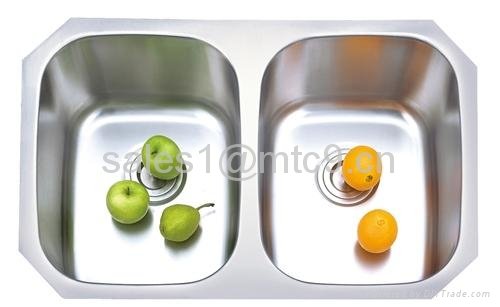 Stainless Steel Double Equal Bowl Sink 2