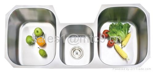 Stainless Steel Double Equal Bowl Sink 3