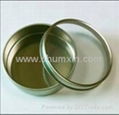 Round tin can with PVC window