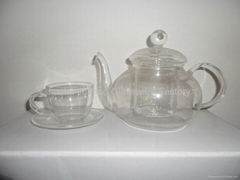 borosilicate glass tea set