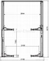 Asymmetric column clear floor two post lift (CE) car lift 2