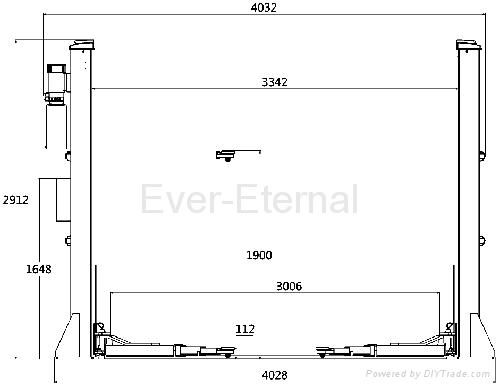 5000Kg Heavy duty floor plate two post lift (CE) car lift 2