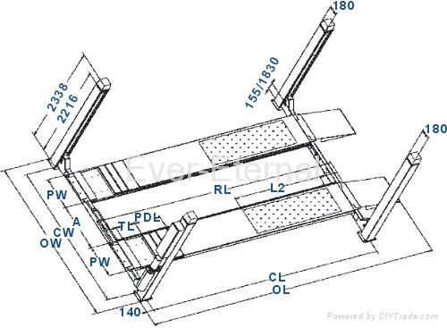 Four post lift (CE) 4