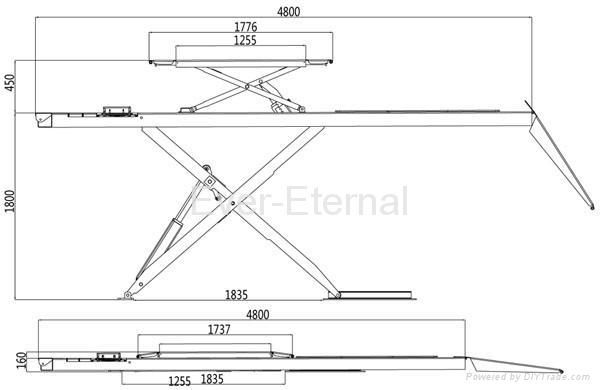 Low profile surface mounted alignment scissor lift (CE) 4