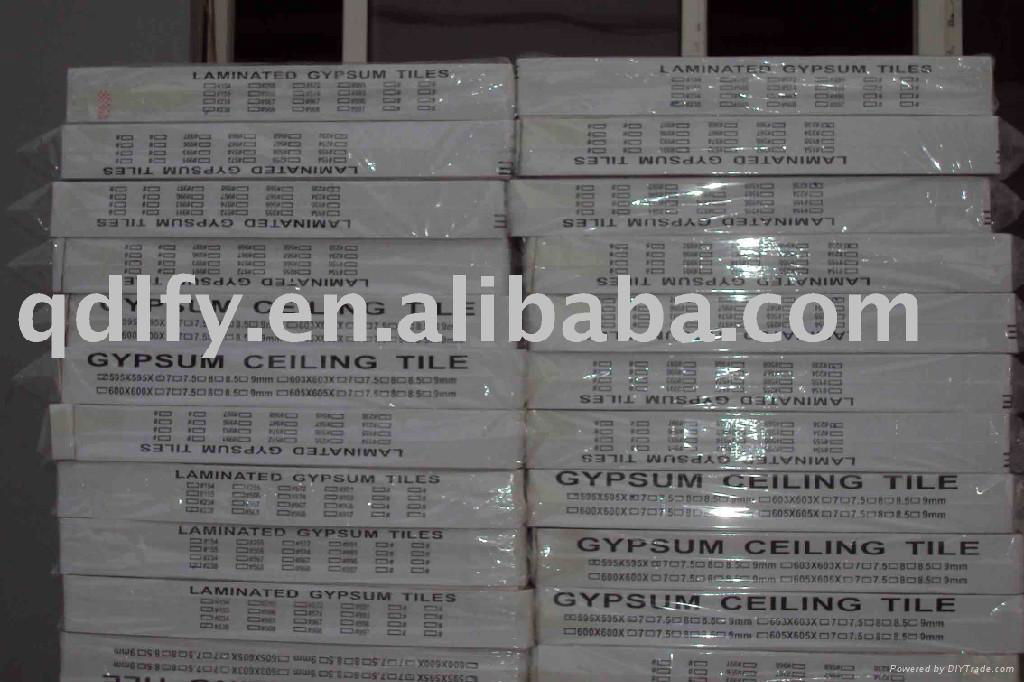 PVC laminated gypsum ceiling tile