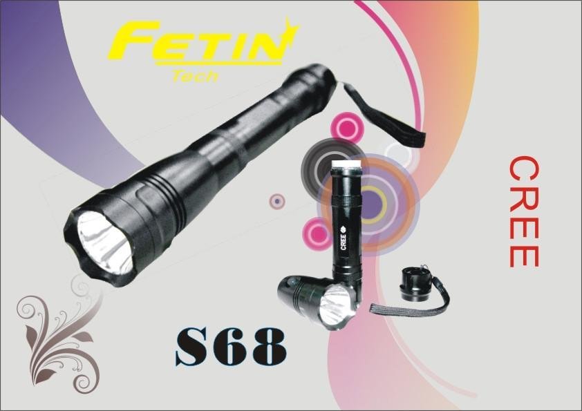 LED flashlight with a long life and aluminium alloy