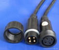4芯1.0平方大功率led草坪灯防水电缆连接器防水插头 2