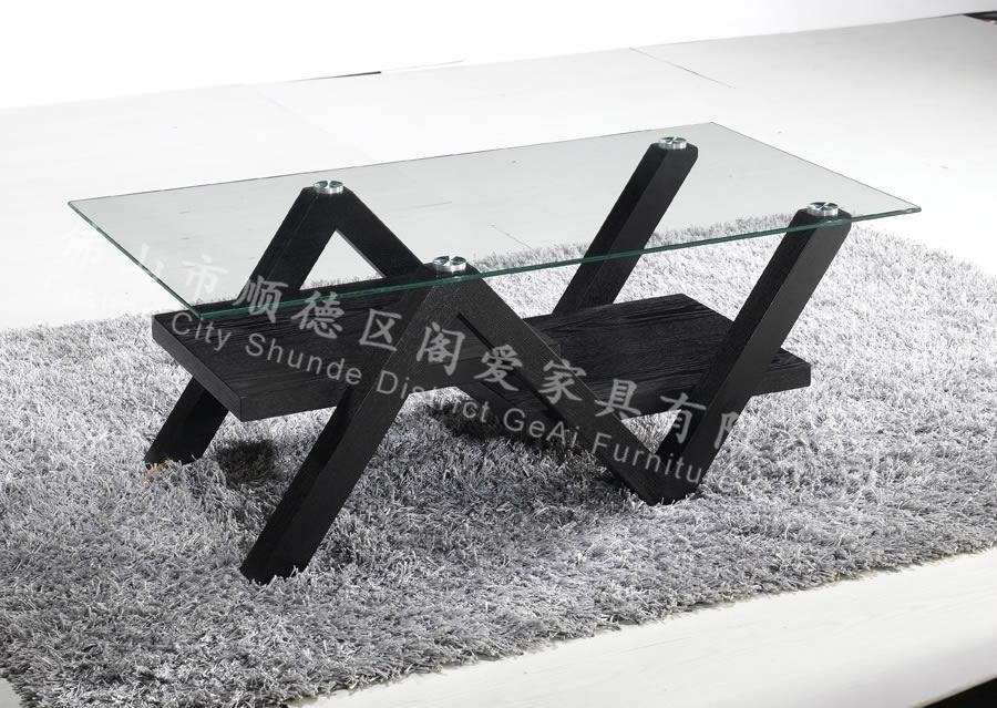 Modern MDF glass coffee table