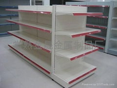 Punch back panel shelving