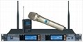 UK8000 双路UHF频率合成自动选讯无线话筒