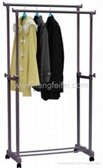 Double adjustable garment rack